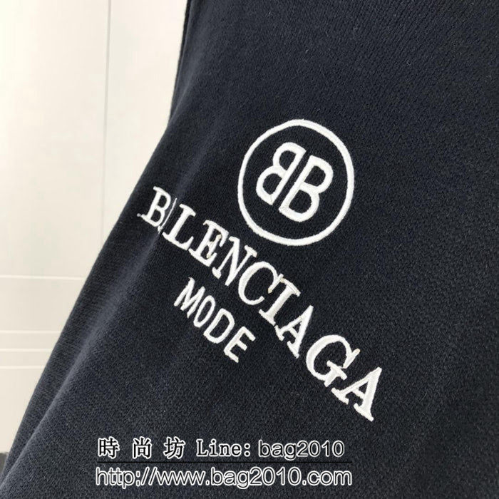 Balenciaga巴黎世家 18ss秋冬 雙B刺繡字母針織毛衣 深藍色/灰色兩色入 情侶款 ydi2002